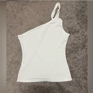 ☀️Elegant White One-Shoulder Top☀️